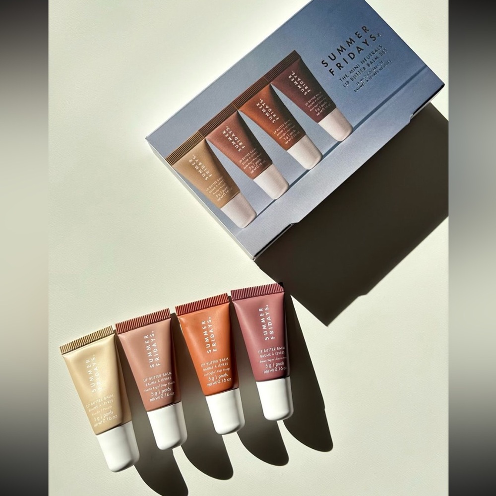 Summer Fridays Mini Neutrals Lip Butter Set Of 4 - LIMITED EDITION! NIB